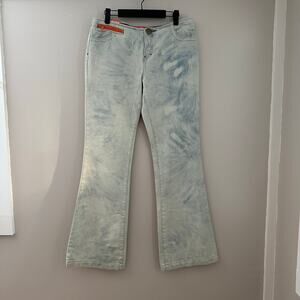 Choice by Calvin Klein Women’s Ultra Low Flare Light Acid Washed‎ Jeans Size 30L